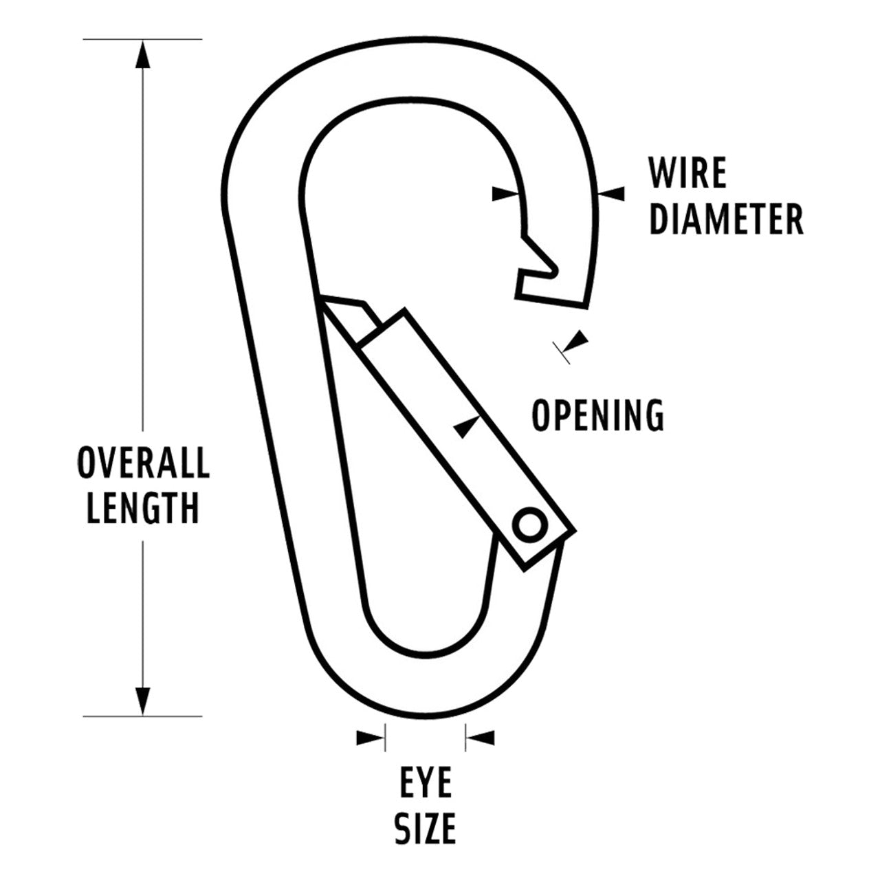 JCS STAINLESS CARABINER 3-3/16 x 9/16