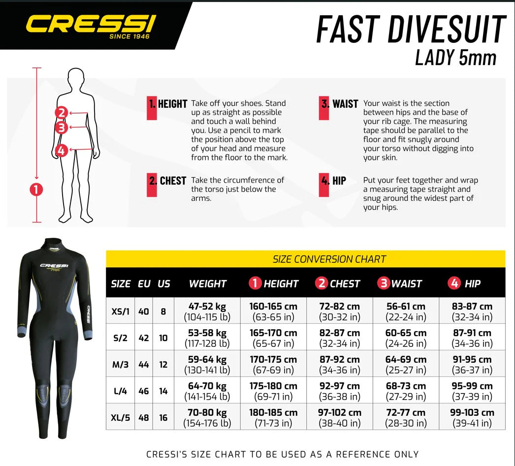 CRESSI FAST 5MM WETSUIT WOMEN