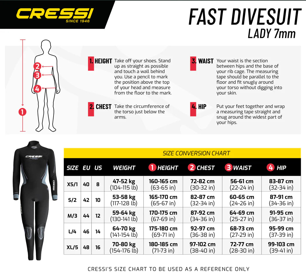 CRESSI FAST 7MM WETSUIT WOMEN