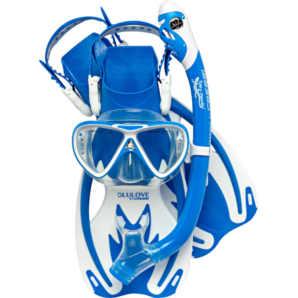 CRESSI ROCKS PRO KID DRY SET BLUE/WHITE