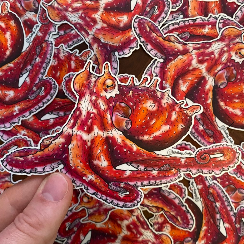 GETTING SALTY RUBY OCTOPUS
