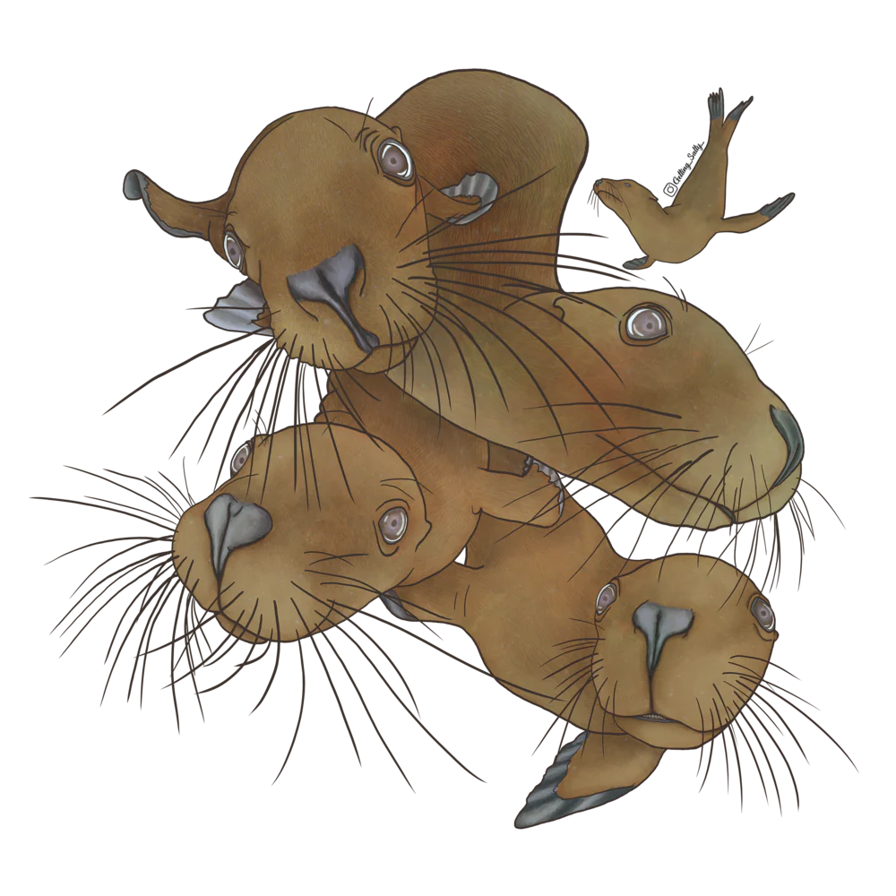 GETTING SALTY SEA LION STICKER