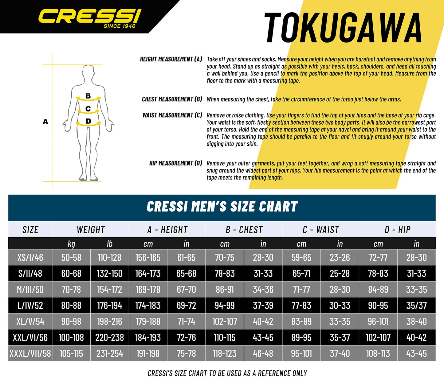 CRESSI TOKUGAWA 2MM LINED WETSUIT