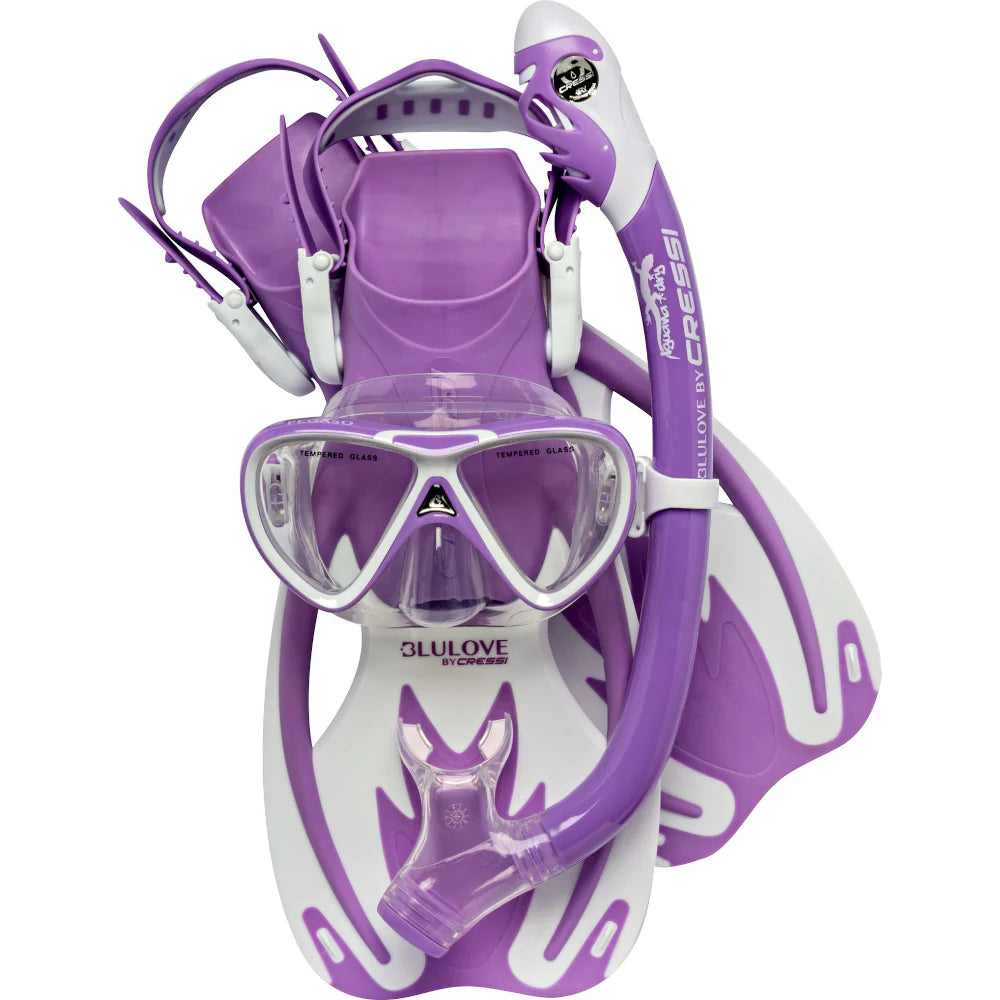 CRESSI ROCKS PRO KID DRY SET PURPLE/WHITE