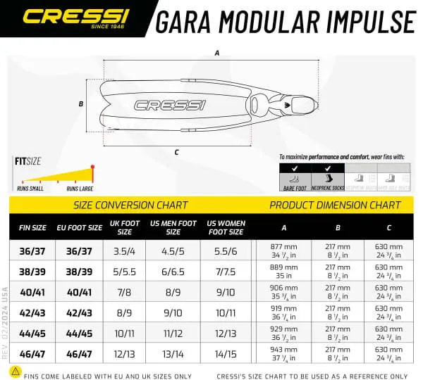 CRESSI GARA MODULAR IMPULSE TURBO BLACK