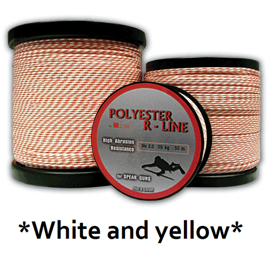 SPEARPRO POLYESTER REEL LINE 1.6MM WHITE/YELLOW