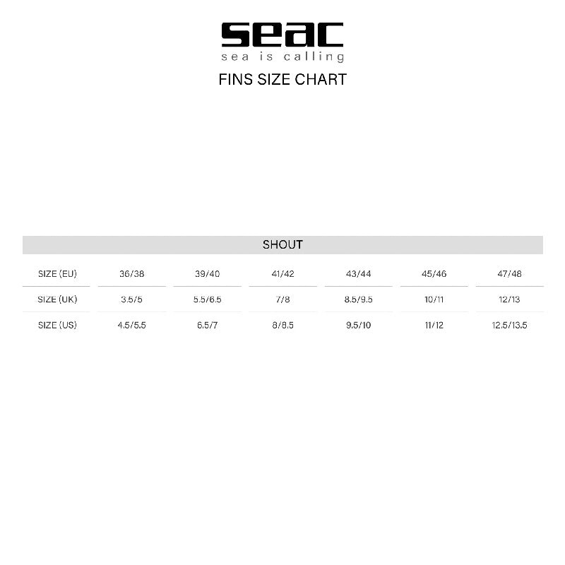 SEAC SHOUT BLACK FINS