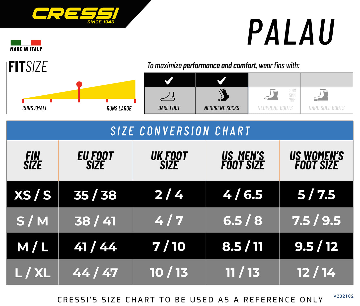 CRESSI PALAU LAF BLACK/YELLOW