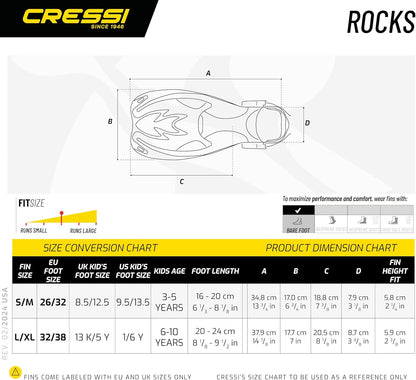 CRESSI KIDS ROCK FINS