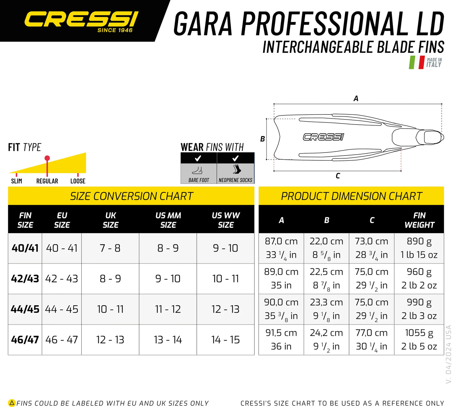 CRESSI GARA PROFESSIONAL LD