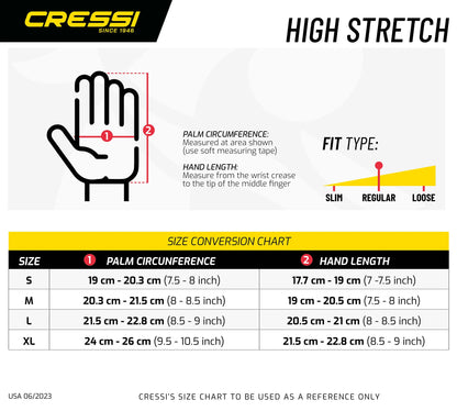 CRESSI HIGH STRETCH GLOVES 5MM