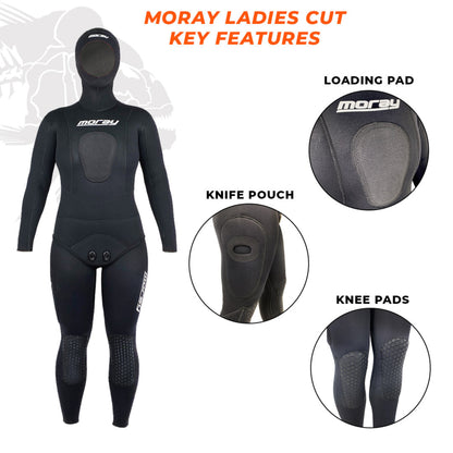 MORAY LADIES CUT 7MM BLACK WETSUIT