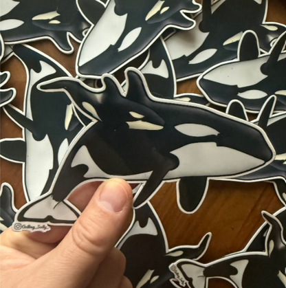 GETTING SALTY ORCA STICKER