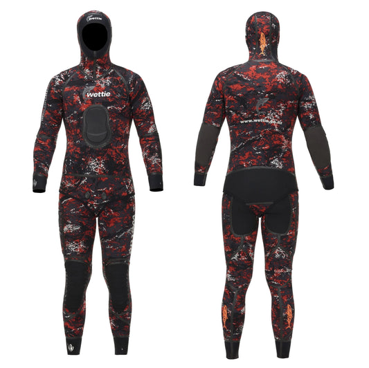 WETTIE COMERCIAL 7MM RED CAMO WETSUIT