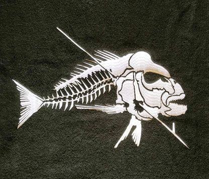 OCEAN HUNTER TOWEL PONCHO BLACK